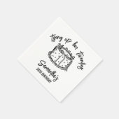 トレンディーブラック20代30歳の誕生日 スタンダードカクテルナプキン (角)