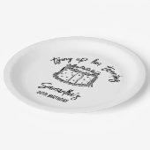 トレンディーブラック20代30歳の誕生日 ペーパープレート (アングル)