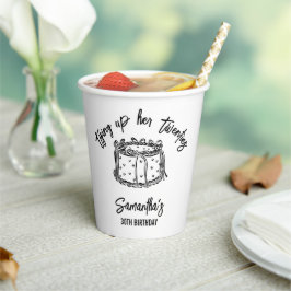 トレンディーブラック20代30歳の誕生日 紙コップ