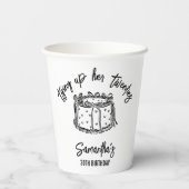 トレンディーブラック20代30歳の誕生日 紙コップ (裏面)