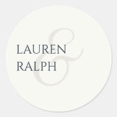 トレンディーブラック&アイボリース結婚クリプト ラウンドシール (正面)