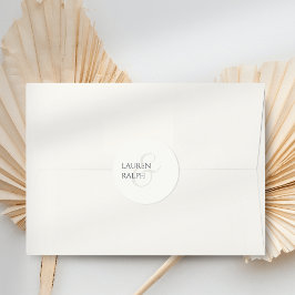 トレンディーブラック&アイボリース結婚クリプト ラウンドシール