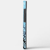 トレンディーブラック&ブルーグリッターグラデーションレオパードプリント Case-Mate iPhoneケース (裏面 / 左)