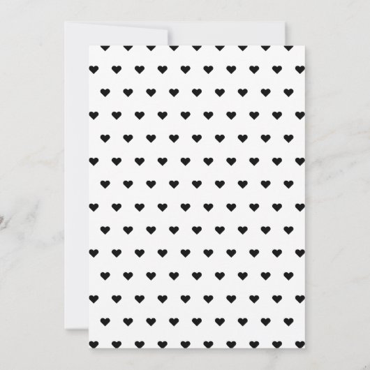 トレンディーブラック&ホワイトの誕生発表 案内状 (裏面)