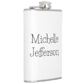 トレンディーブラック&ホワイトスクリプト名シック フラスク (右)