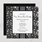 トレンディーブラック&ホワイトニューイーブ招待状 招待状 (正面/裏面)