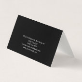 トレンディーブラック&ホワイトプレーンクリエイティブリネンモダン 名刺 (裏面)
