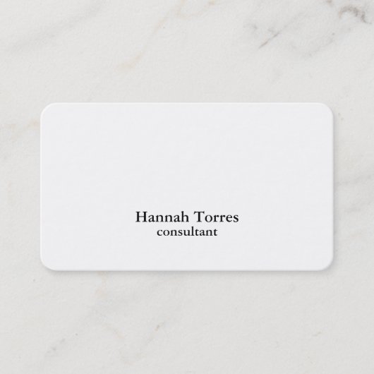 トレンディーブラック&ホワイトプレーンクリエイティブ モダン 名刺 (正面)