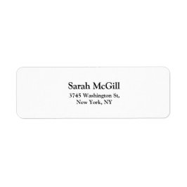 トレンディーブラック&ホワイトプレーン読み取エレガントり可モダン能 ラベル