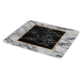 トレンディーブラック&ホワイトマーブルストーンモダン- カッティングボード (角)