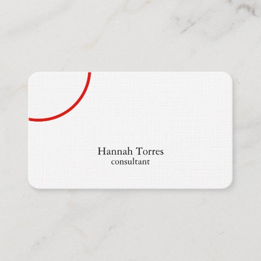 トレンディーブラック&ホワイトレッドプレーンクリエイティブ モダン 名刺 (正面)