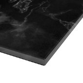 トレンディーブラック&ホワイト大理石あなたの手紙を追加 カッティングボード (角)