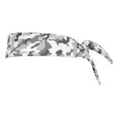 トレンディーブラック、ホワイト&グレー迷彩柄プリントスポーツ タイヘッドバンド (回転90)