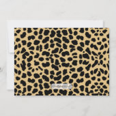 トレンディーブラック&レオパード印刷ショッピングママ 招待状 (裏面)