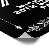 トレンディーブラックRIP To My Twenties 30th Birthday Sign ポスター (角)