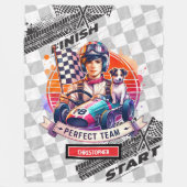 トレンディーブランケットフォーミュラ1レーシングボーイ フリースブランケット (正面)