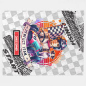 トレンディーブランケットフォーミュラ1レーシングボーイ フリースブランケット (正面(横))