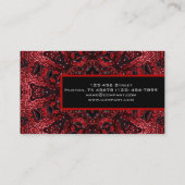 トレンディーブルガンディレッドネイルサロン美しいファッション 名刺 (裏面)