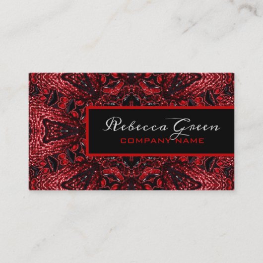 トレンディーブルガンディレッドネイルサロン美しいファッション 名刺 (正面)