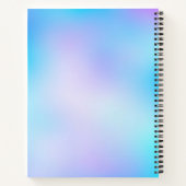 トレンディーブルーとパープルの抽象芸術のUnicornグラデーション ノートブック (裏面)