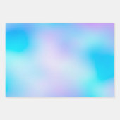 トレンディーブルーとパープルの抽象芸術のUnicornグラデーション ラッピングペーパーシート (正面3)