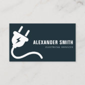 トレンディーブルーの電気サービス名刺 名刺 (正面)