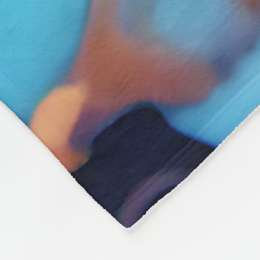 トレンディーブルーイエロー金ゴールドフェイク大理石 フリースブランケット (角)