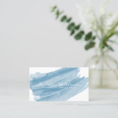 トレンディーブルーウォーターカラー 名刺 (スタンド正面)