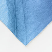 トレンディーブルーグラデーションアゲートII水彩パターン フリースブランケット (角)