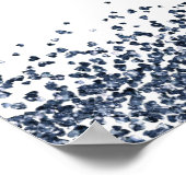 トレンディーブルーグリッターウェルカム卒業パーティー ポスター (角)