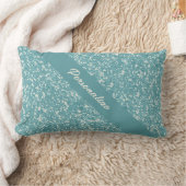 トレンディーブルーグリッターシスタイリッシュック ランバークッション (ブランケット)