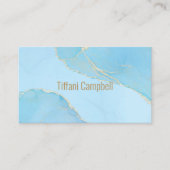 トレンディーブルーグリッターヘアーアンドメイクアップアーティスト 名刺 (正面)