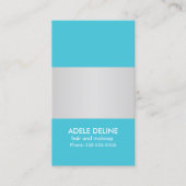 トレンディーブルーグレーストライプの名刺テンプレート 名刺 (正面)