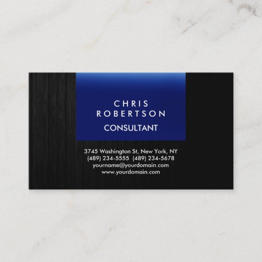 トレンディーブルーグレー木型名刺 名刺 (正面)