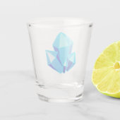トレンディーブルーグードジェムストーン結晶 ショットグラス (裏面)