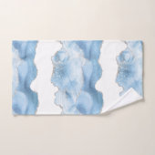 トレンディーブルーシルバーアゲート バスタオルセット (ハンドタオル)