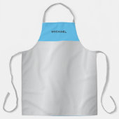 トレンディーブルーシルバーグレーモダンプロフェッショナル エプロン (正面)