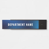 トレンディーブルーシンプルモダン省の名前ドアの看板 サインプレート (正面)