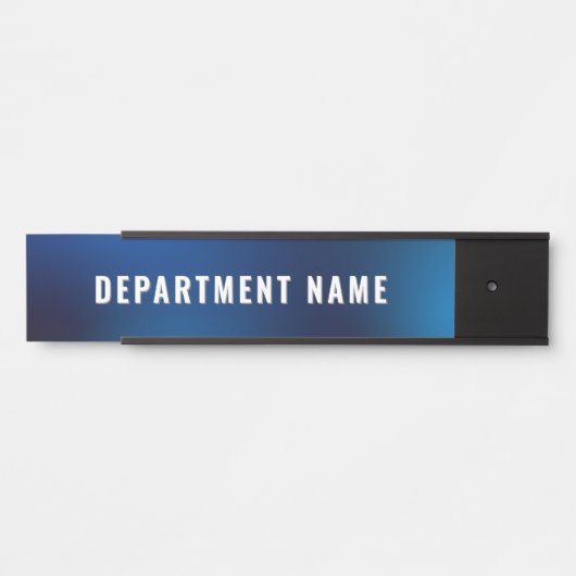 トレンディーブルーシンプルモダン省の名前ドアの看板 サインプレート (正面)