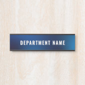 トレンディーブルーシンプルモダン省の名前ドアの看板 サインプレート (正面)
