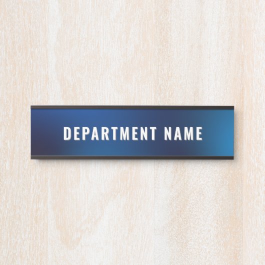 トレンディーブルーシンプルモダン省の名前ドアの看板 サインプレート (正面)