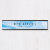 トレンディーブルースカイクラウモダンズシンプル サインプレート (正面)