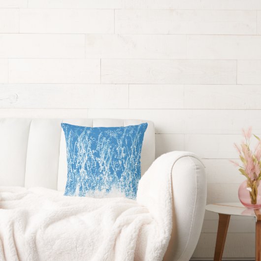 トレンディーブルースプラッシュ装飾用クッション クッション (ソファ)