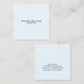 トレンディーブルーチェックモダンミニマルプロフェッショナル スクエア名刺 (正面/裏面)