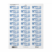 トレンディーブルートワール差出人住所ラベル ラベル (フルシート)