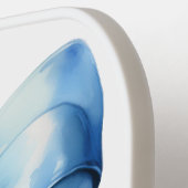 トレンディーブルーパーソナライズされたボウ名モノグラム ピックルボールラケット (左詳細)