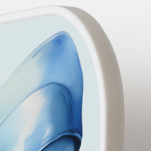 トレンディーブルーパーソナライズされたボウ名モノグラム ピックルボールラケット (左詳細)