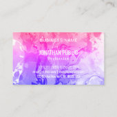 トレンディーブルーパープルイエローモダン抽象芸術 名刺 (裏面)