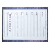 トレンディーブルーピンク食品日食日記 ノートパッド (正面)