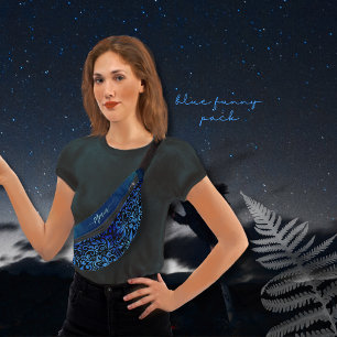 トレンディーブルーフローラグラデーションパターン名 ファニーパック